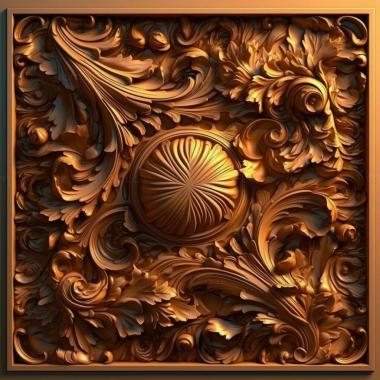 Patterns and decorations stl silk 1 3d model